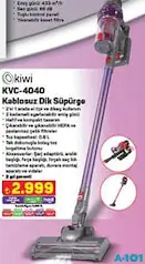 KİWİ KVC-4040 KABLOSUZ DİK SÜPÜRGE